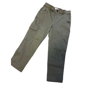 Free Assembly Women Olive Green Utility Cargo Pants Straight Leg Size 10
